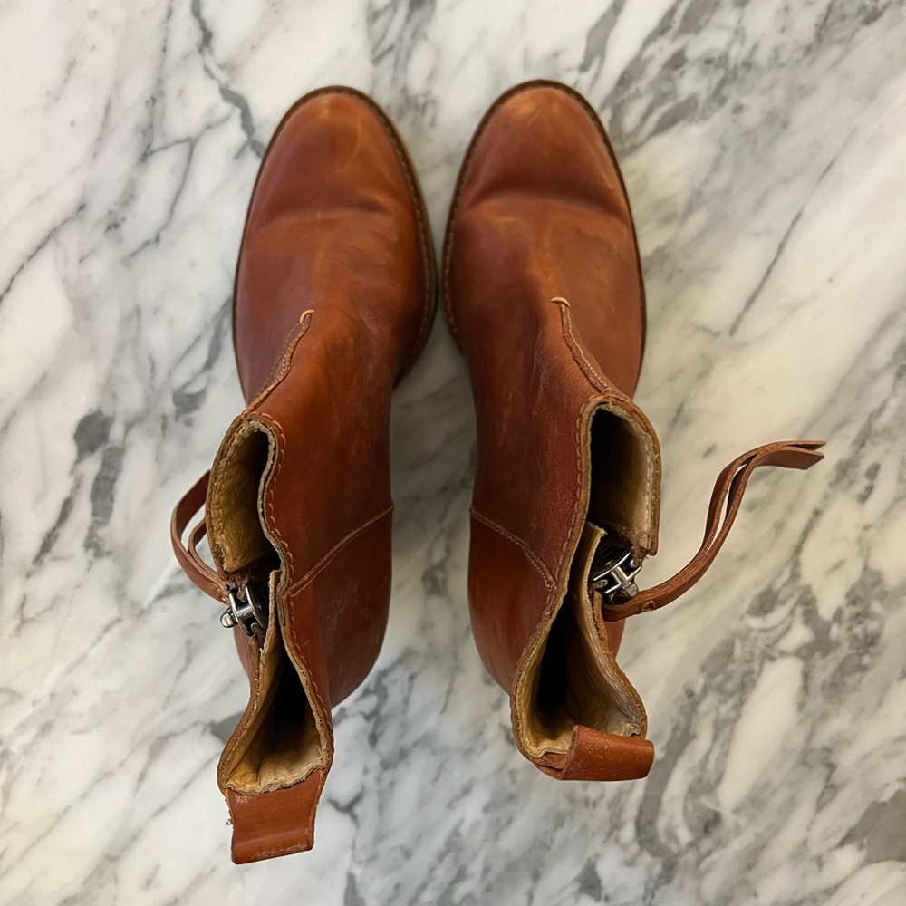 Acne Studios Pistol Brown Leather Booties - Picture 3 of 5